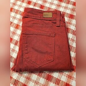 PAIGE Verdugo Ultra Skinny Red Jeans Size 28